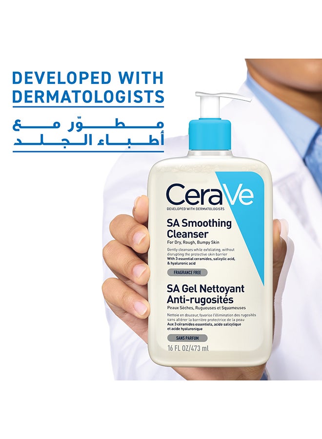 CeraVe SA Smoothing Cleanser For Normal, Dry, Rough and Bumpy Skin With Salicylic Acid 473ml - Image 5