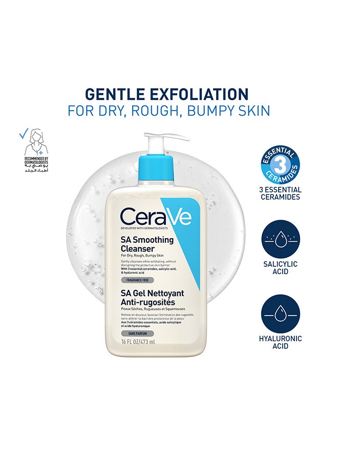 CeraVe SA Smoothing Cleanser For Normal, Dry, Rough and Bumpy Skin With Salicylic Acid 473ml - Image 1