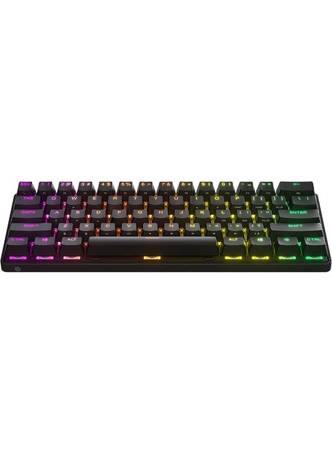 Apex Pro Mini Wireless Adjustable Switch Gaming Keyboard in 60% Form Factor - Black