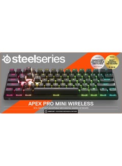 Apex Pro Mini Wireless Adjustable Switch Gaming Keyboard in 60% Form Factor - Black - pnsku/N53392499A/45/_/1713484911/9b0654ca-af9f-4446-9109-3edd7506ad41