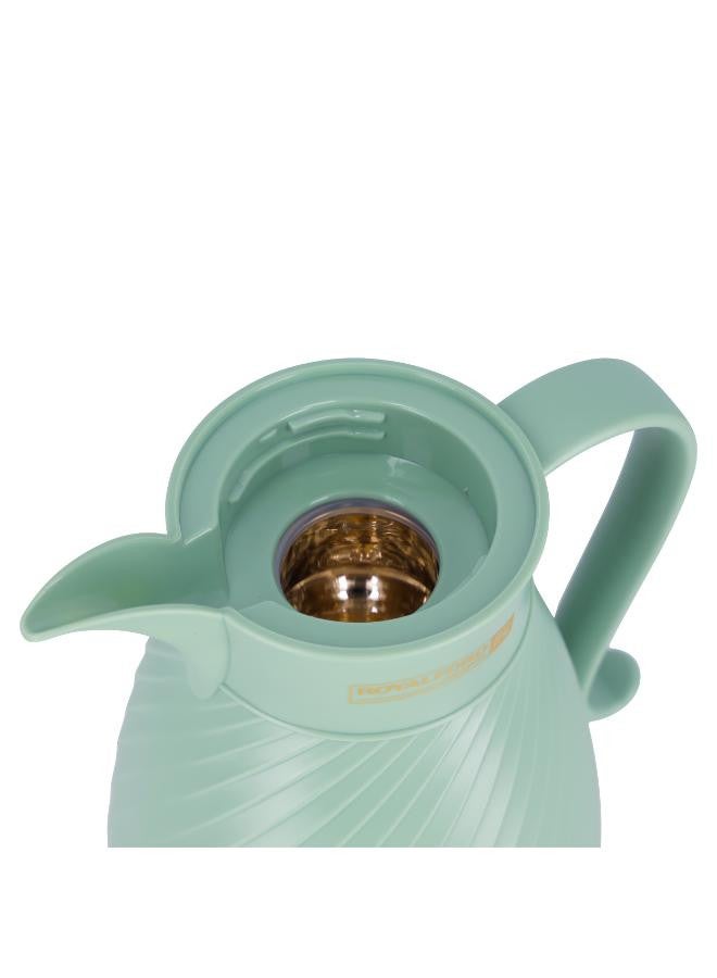 Royalford - Royalford Hani 1 L Vacuum Flask- RF11227| Glass Vacuum Flask with Glass Inner| Keeps Your Drinks Hot or Cold, Asbestos-Free and Hygienic| Leak-Proof and Portable Design| Suitable for Indoor and Outdoor Use Multicolour - Image 1