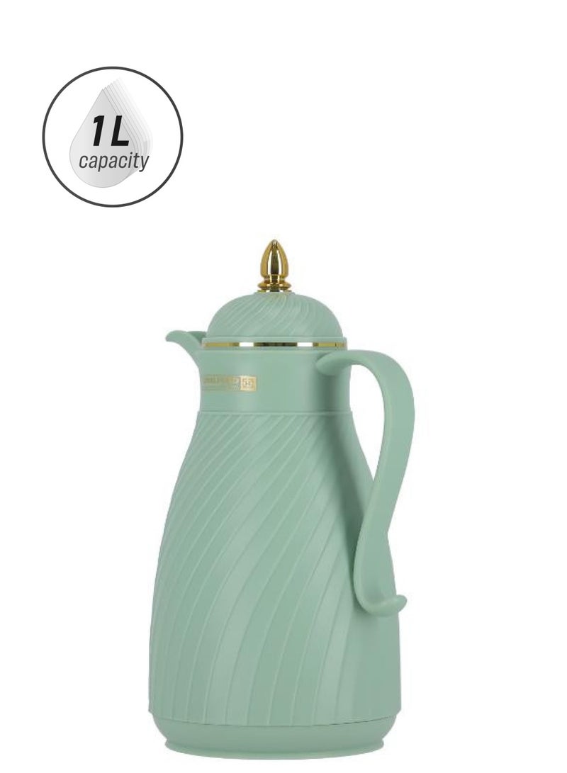 Royalford - Royalford Hani 1 L Vacuum Flask- RF11227| Glass Vacuum Flask with Glass Inner| Keeps Your Drinks Hot or Cold, Asbestos-Free and Hygienic| Leak-Proof and Portable Design| Suitable for Indoor and Outdoor Use Multicolour - Image 1