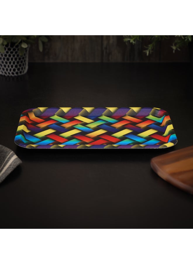 Royalford Royalford 31X21 CM Rectangular Leather Tray- RF11268| Elegant and Sleek Design with Durable and Long-Lasting Construction| Ideal for Serving Drink and as a Dcor Piece| Multi-Color Assorted Colour 31cm  - Image 4