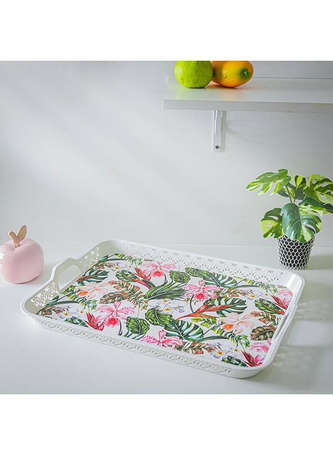 Royalford - Premium Plasticware Rectangular Breakfast Cereal Tray Assorted Colour 51x38cm - Image 1