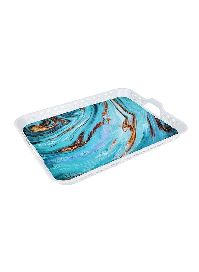 Royalford - Premium Plasticware Rectangular Breakfast Cereal Tray Assorted Colour 51x38cm - Image 1