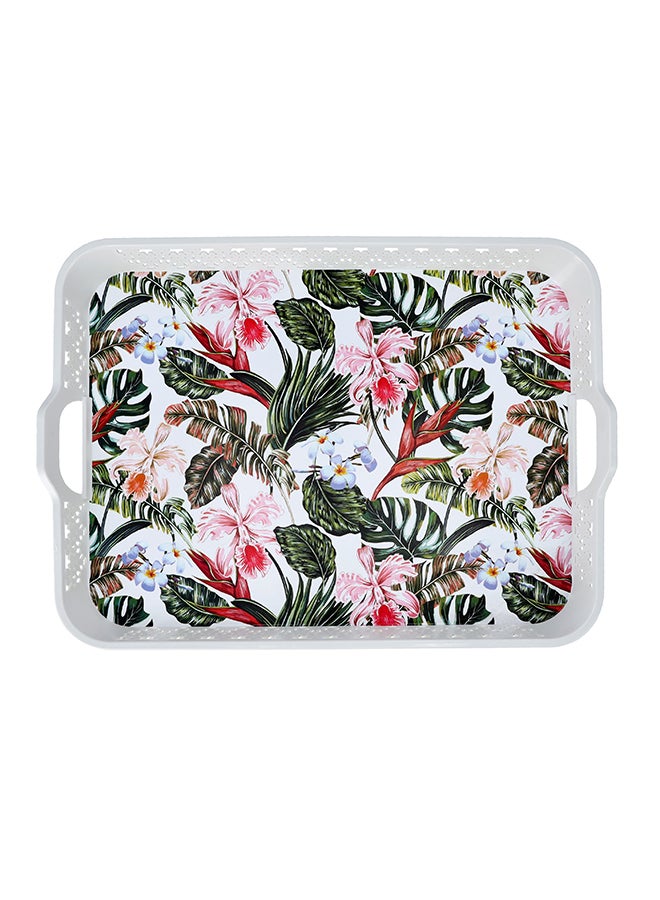 Royalford - Premium Plasticware Rectangular Breakfast Cereal Tray Assorted Colour 51x38cm - Image 1