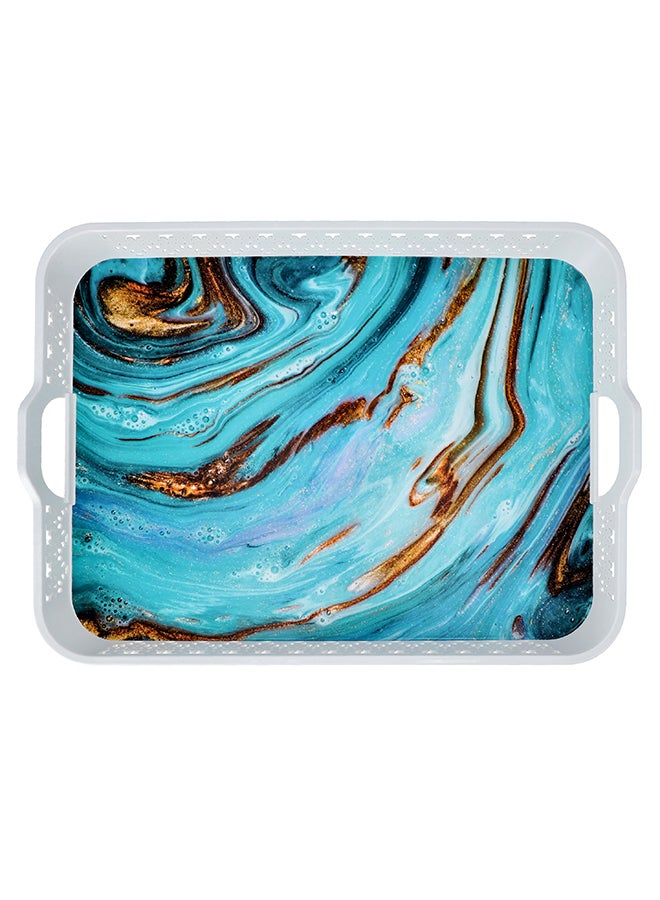 Royalford - Premium Plasticware Rectangular Breakfast Cereal Tray Assorted Colour 51x38cm - Image 1