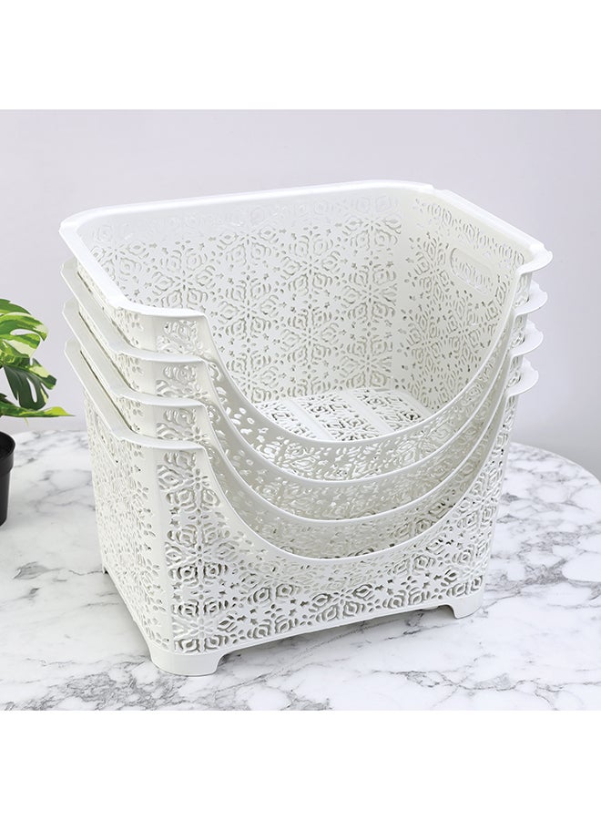 Royalford 4-Tier Storage Cabinet Plastic Rack Closet Organizer Box Suitable For Home Bedroom, Kitchen Assorted Color 39x27x88cm - Image 2