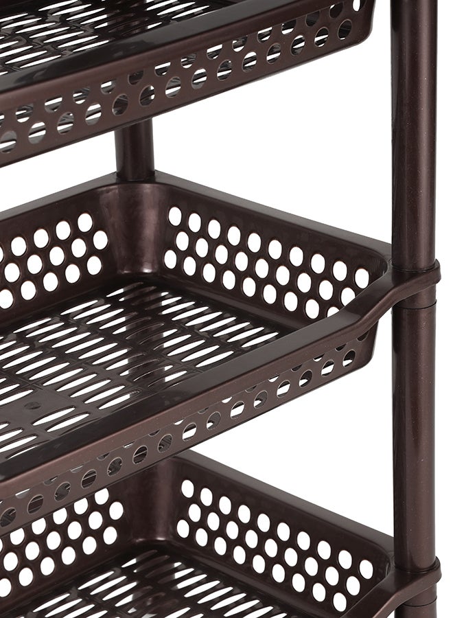 Royalford - 4-Tier Multi-Layer Kitchen Rack Plastic Multi-Purpose Storage Rack For Fruits And Vegetables Assorted Colour 427x277x720mm - Image 1
