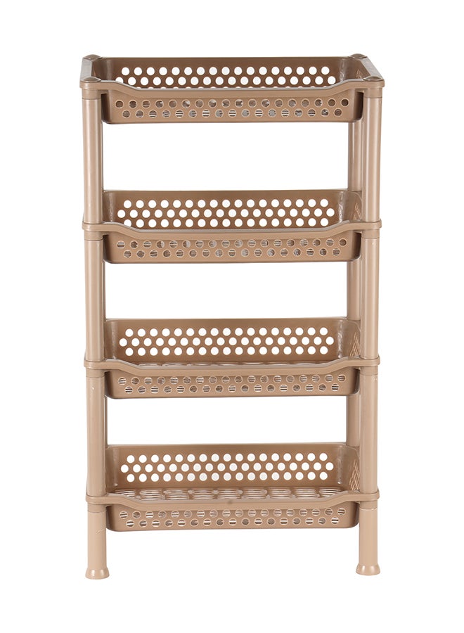 Royalford - 4-Tier Multi-Layer Kitchen Rack Plastic Multi-Purpose Storage Rack For Fruits And Vegetables Assorted Colour 427x277x720mm - Image 1