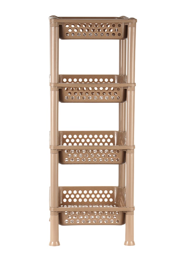 Royalford - 4-Tier Multi-Layer Kitchen Rack Plastic Multi-Purpose Storage Rack For Fruits And Vegetables Assorted Colour 427x277x720mm - Image 1