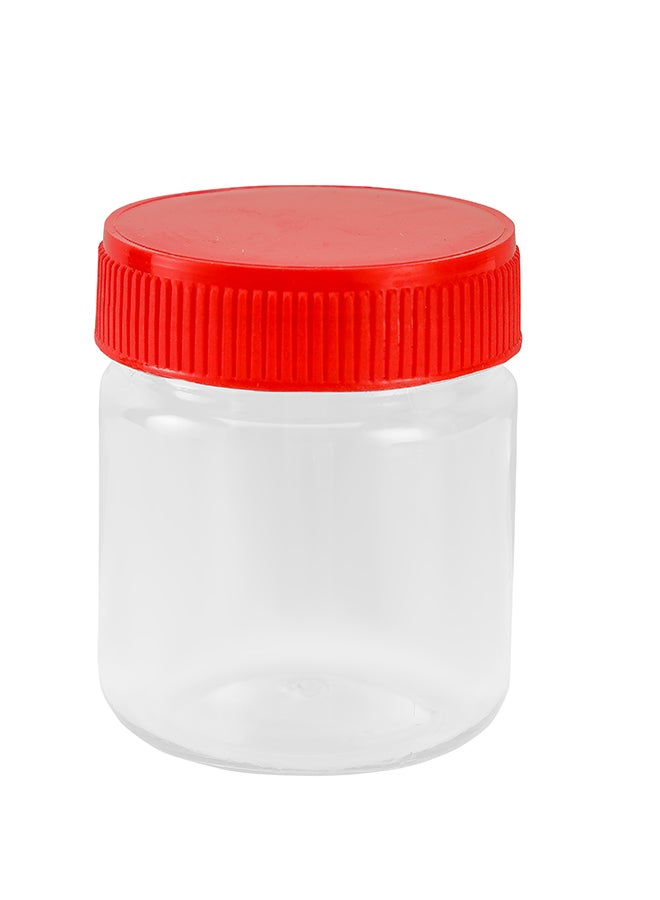Royalford - 100 ML Round Airtight PET Jar- RF11222 Set of 6 Storage Containers Transparent Jar for Pulses Cereals and Spices Assorted Colors 100ml - Image 1