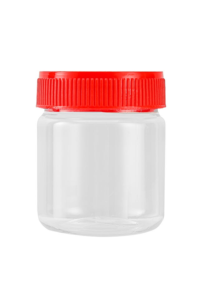Royalford - 100 ML Round Airtight PET Jar- RF11222 Set of 6 Storage Containers Transparent Jar for Pulses Cereals and Spices Assorted Colors 100ml - Image 1
