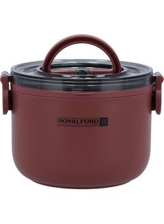 Royalford Single Layer Round Lunch Box Stainless Steel Inner Assorted Food Storage Container with Individual Compartments Durable Leak-Proof Eco-Friendly Green 16x2.8x4cm  - Image 3