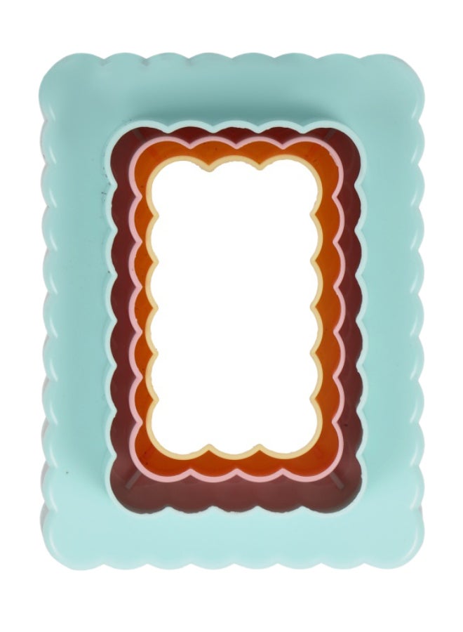 Royalford Double Side Cookie Cutter 3pcs PP Polymer Cutter RF10965 Rectangular Shape Cookie Cutter Baking Tools & Accessories Soft Edge Cookie Cutter Multicolour 10x7x4.5cm  - Image 2