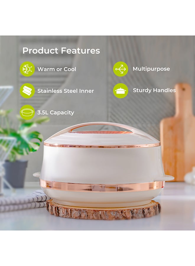 Royalford - Elite Gold Insulated Casserole stylish colour finish 3500ml - Image 1