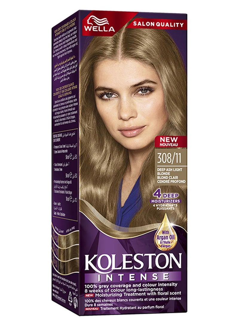 WELLA Koleston Intense Hair Color 308/11 Deep Ash Light Blonde - Image 1