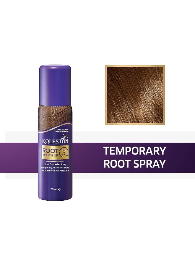 WELLA - Koleston Root Touch Up Spray Dark Blonde to Light Brown 75ml - Image 1