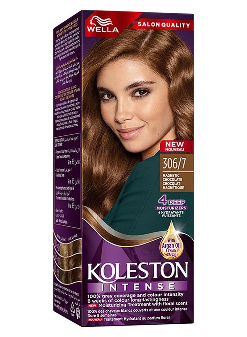 WELLA Koleston Intense Hair Color 306/7 Magnetic Chocolate 110ml - Image 1