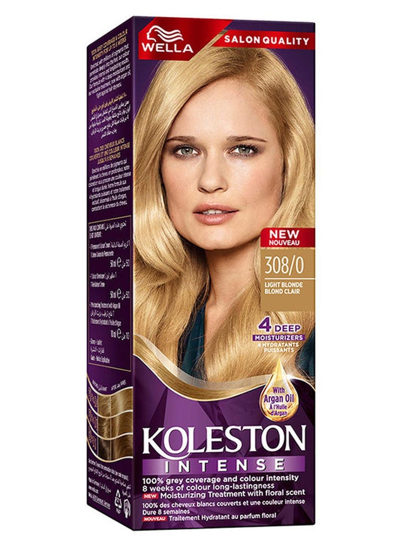 WELLA Koleston Intense Hair Color 308/0 Light Blonde - Image 1