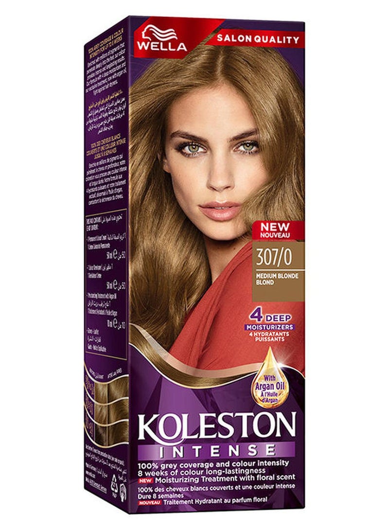 WELLA Koleston Intense Hair Color 307/0 Medium Blonde - Image 1