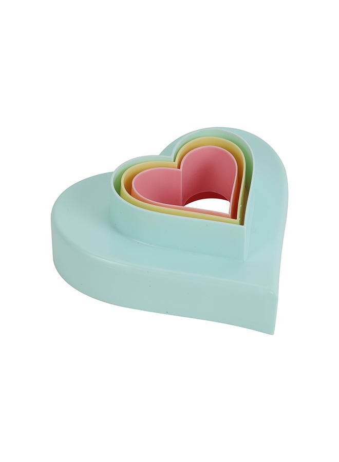 Royalford - 3-Piece Heart Shaped Double Side Cookie Cutter, Bpa Free & Odor Free Multicolour 10x10x4cm - Image 1