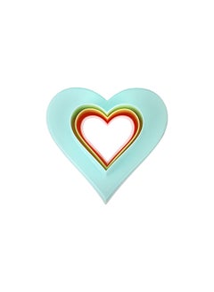 Royalford 3-Piece Heart Shaped Double Side Cookie Cutter, Bpa Free & Odor Free Multicolour 10x10x4cm  - Image 4