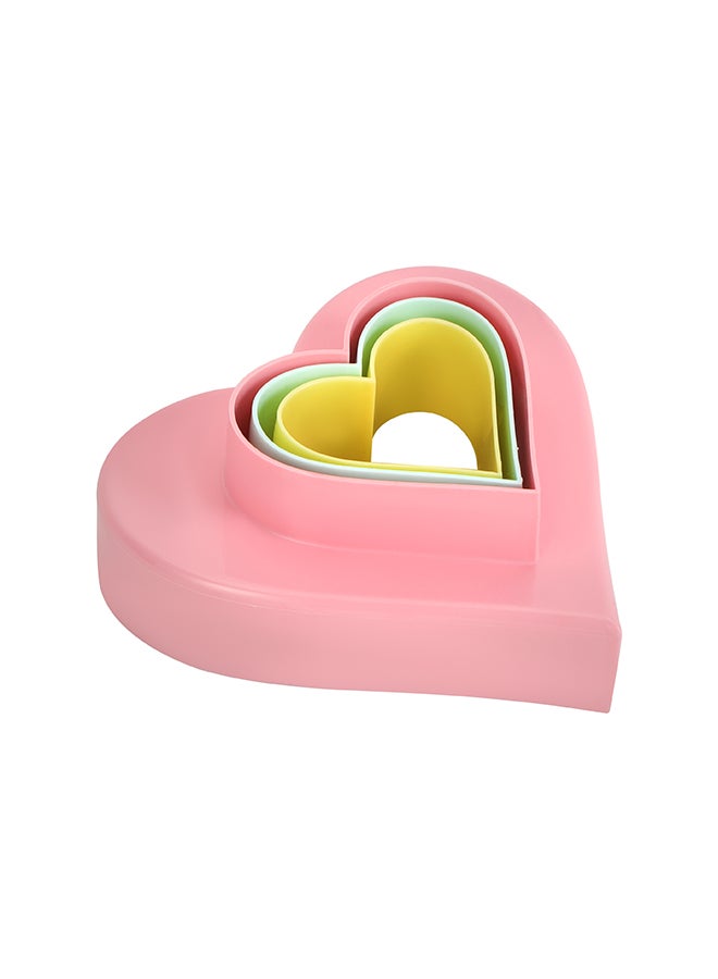 Royalford - 3-Piece Heart Shaped Double Side Cookie Cutter, Bpa Free & Odor Free Multicolour 10x10x4cm - Image 1