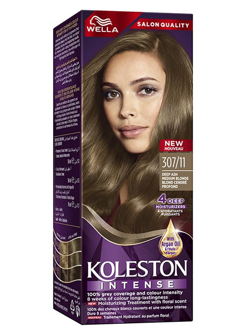 WELLA Koleston Intense Hair Color 307/11 Deep Ash Medium Blonde - Image 1