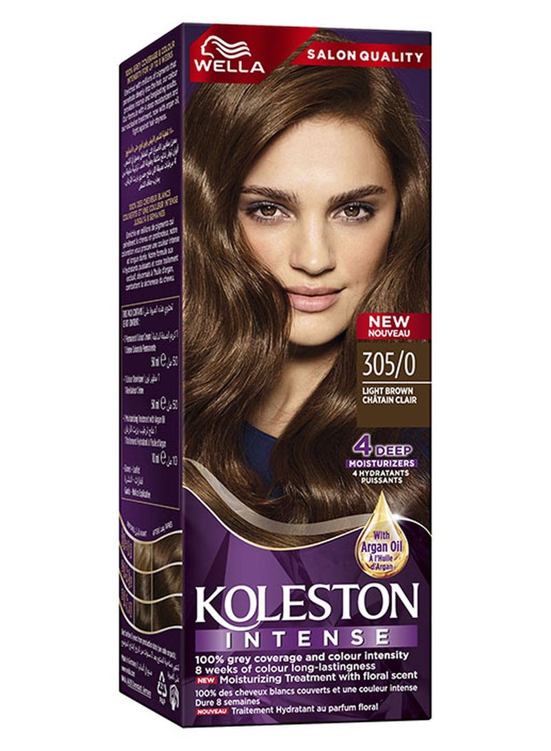 WELLA Koleston Intense Hair Color 305/0 Light Brown - Image 1