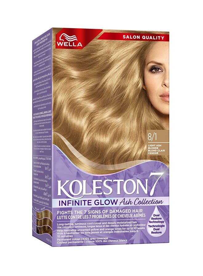 WELLA Koleston Supreme Hair Color 8/1 Light Ash Blonde  - Image 2