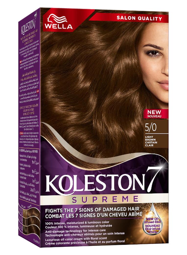 WELLA Koleston Supreme Hair Color 5/0 Light Brown - Image 1
