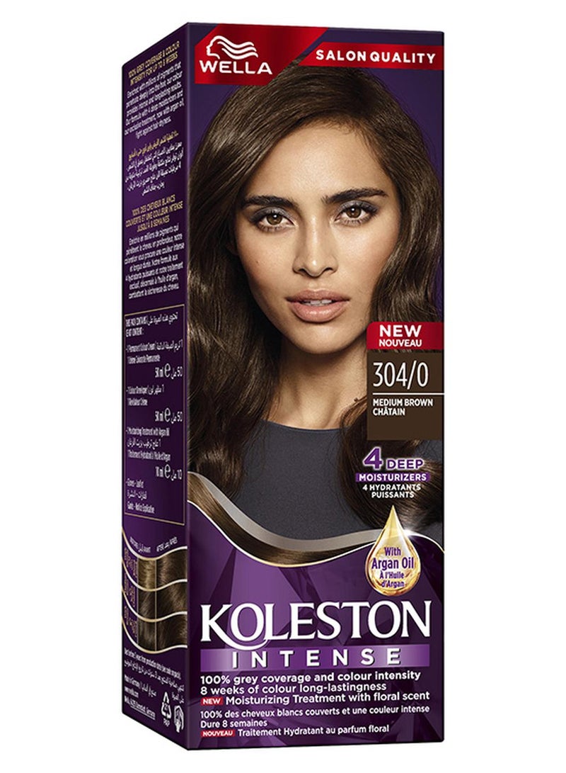 WELLA Koleston Intense Hair Color 304/0 Medium Brown - Image 1