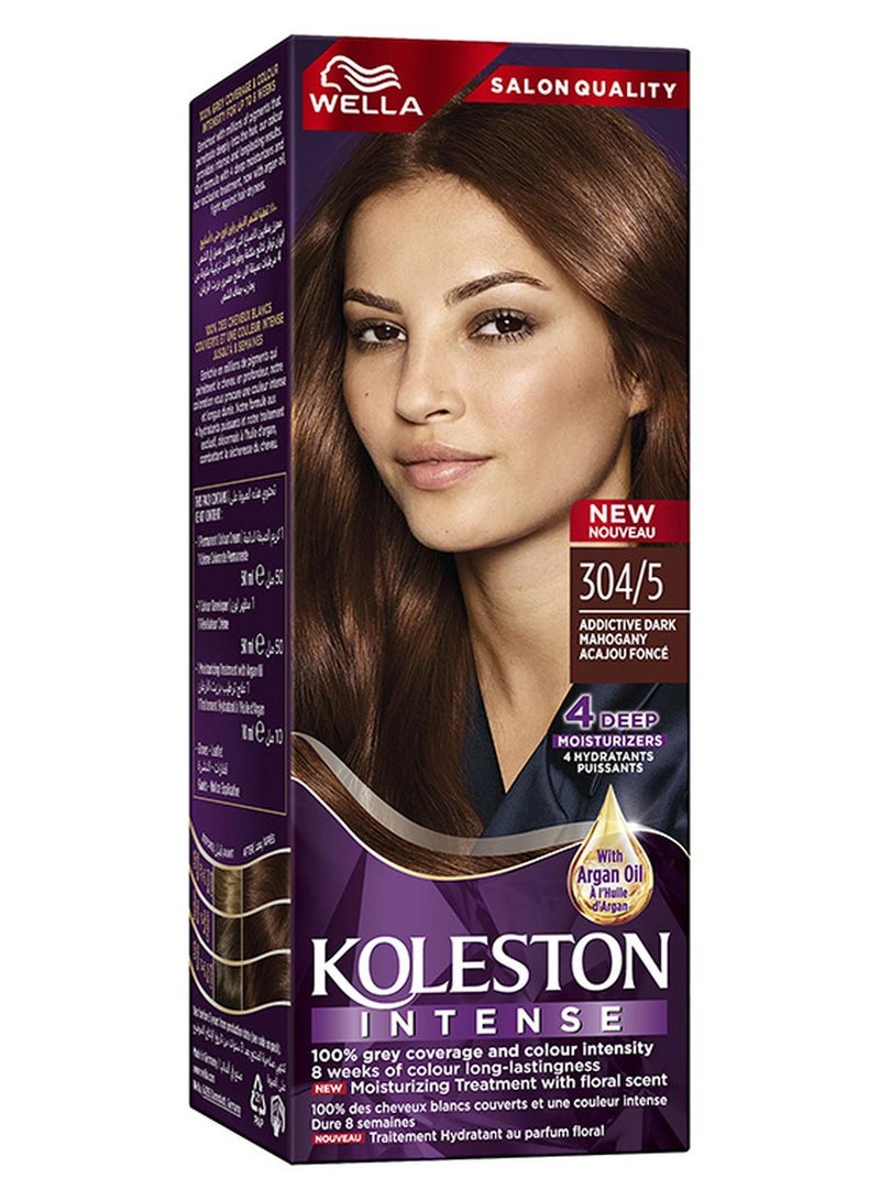 WELLA Koleston Intense Hair Color 304/5 Addictive Dark Mahogany - Image 1