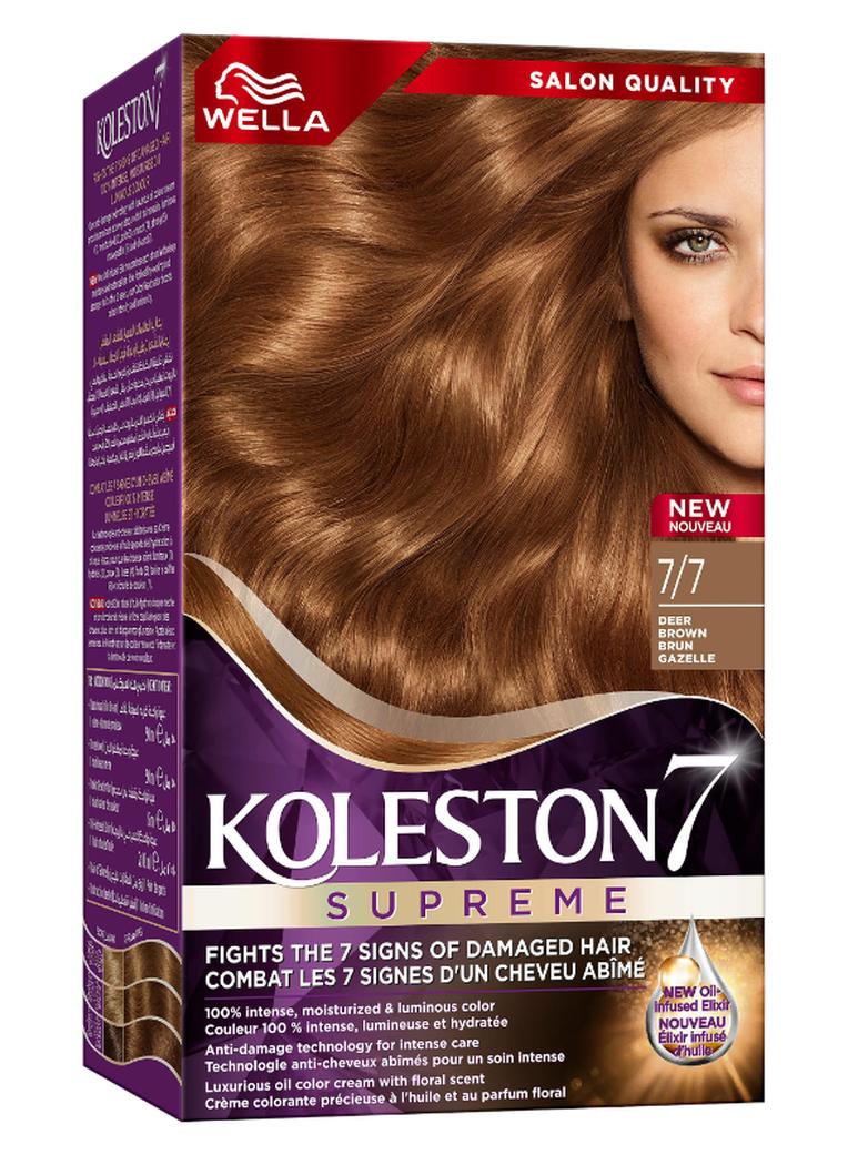 WELLA Koleston Supreme Hair Color 7/7 Deer Brown - Image 1