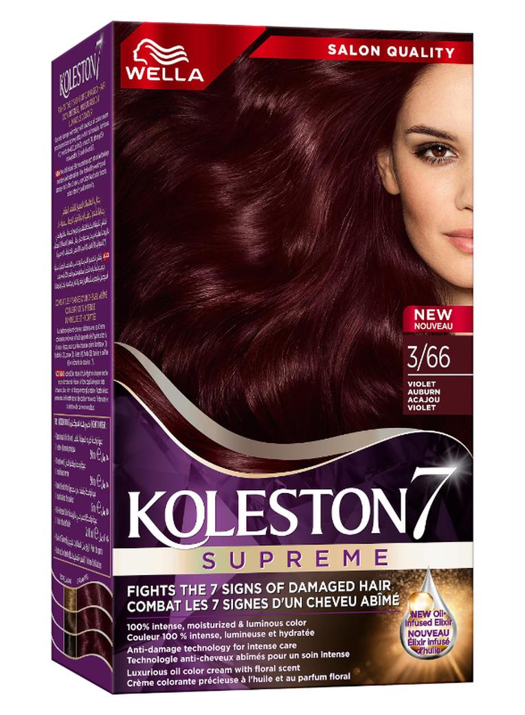 WELLA Koleston Supreme Hair Color 3/66 Violet Auburn - Image 1