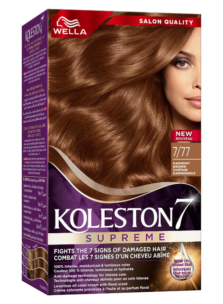 WELLA Koleston Supreme Hair Color 7/77 Harmony Brown - Image 1