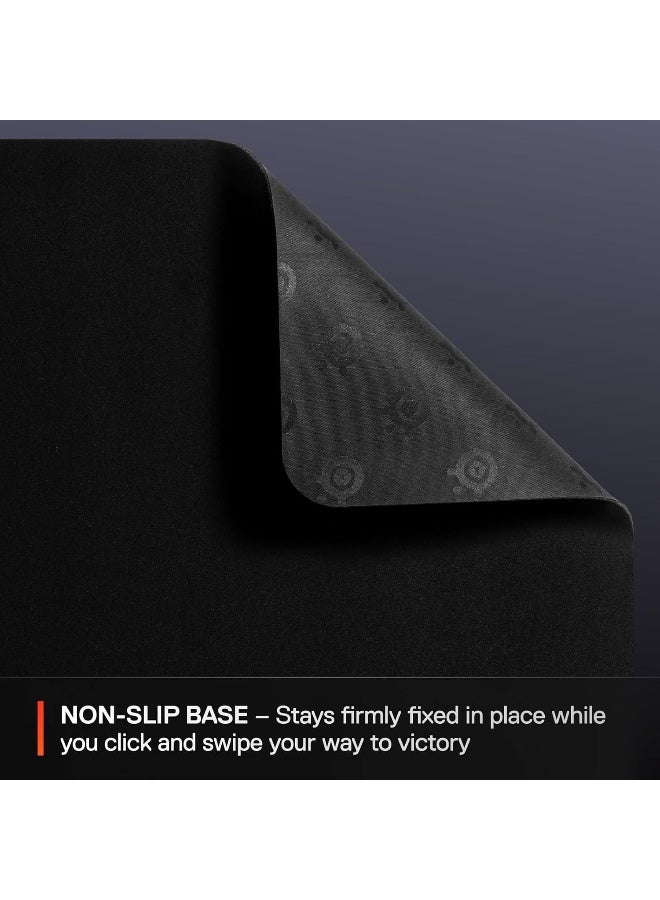 SteelSeries Medium QcK Gaming Mouse Pad, Non-Slip Rubber Base (320x270x2mm) (Black) | 63004 - Image 5