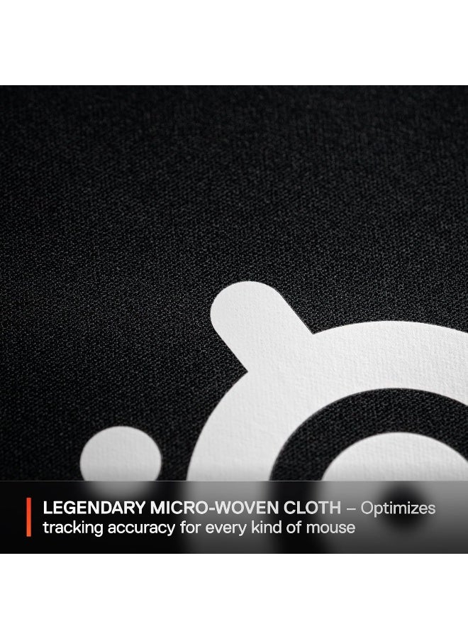 SteelSeries Medium QcK Gaming Mouse Pad, Non-Slip Rubber Base (320x270x2mm) (Black) | 63004 - Image 4