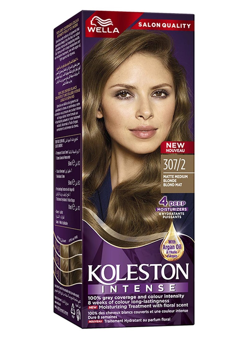 WELLA Koleston Intense Hair Color 307/2 Matte Medium Blonde 110 ml - Image 1