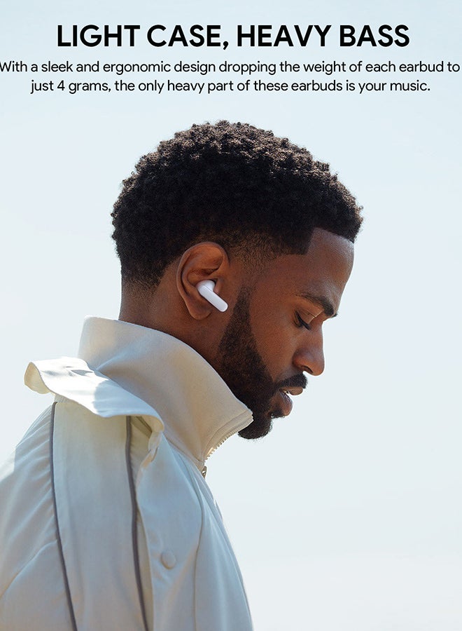 Aukey - True Wireless Earbuds، BT5.4, IPX5 Waterproof, 25 Hours battery Life, 3.6g Weight, EP-M1S White - Image 1