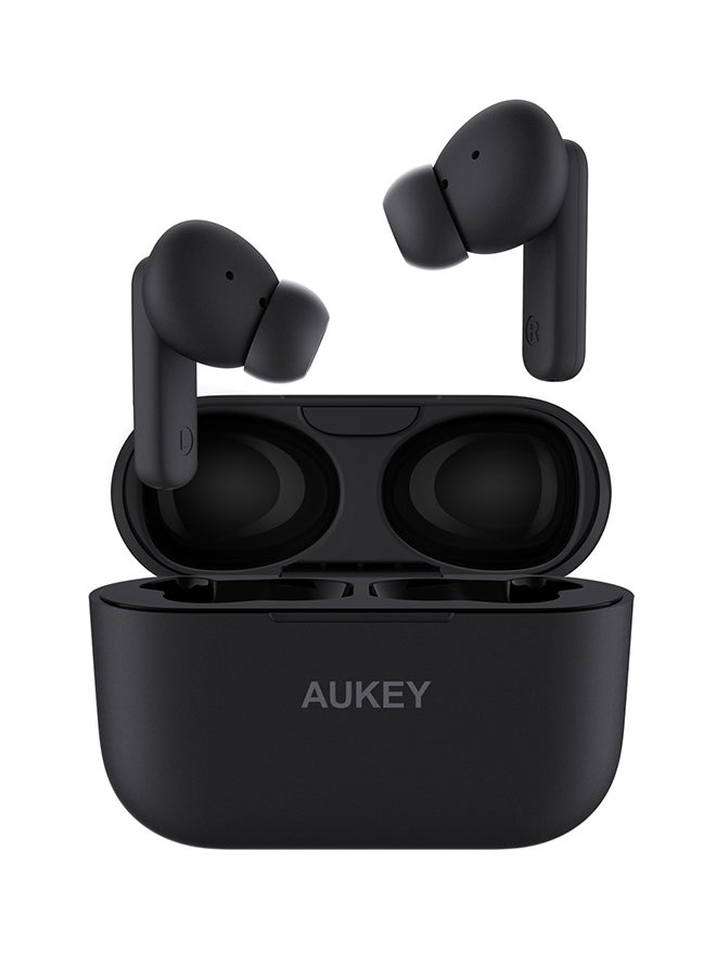 Aukey - True Wireless Earbuds، BT5.4, IPX5 Waterproof, 25 Hours battery Life, 3.6g Weight, EP-M1S Black - Image 1