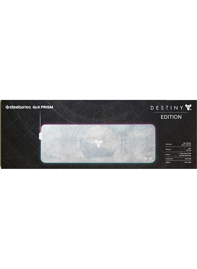 steelseries - SteelSeries QcK Prism - Destiny 2 Edition - Cloth Gaming Mouse Pad - 2-Zone RGB Illumination - Optimized For Gaming Sensors - Size XL - Image 1