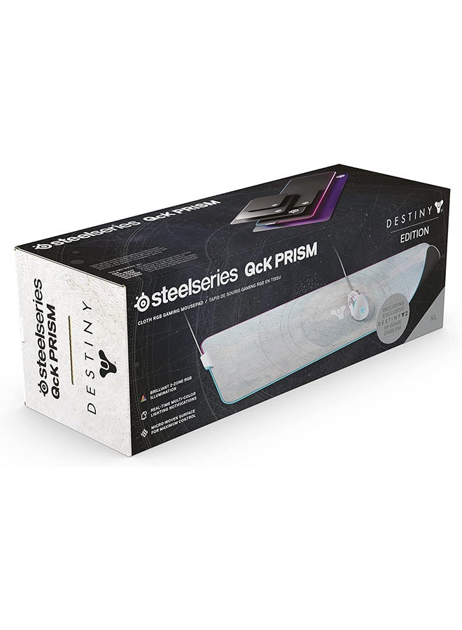 steelseries - SteelSeries QcK Prism - Destiny 2 Edition - Cloth Gaming Mouse Pad - 2-Zone RGB Illumination - Optimized For Gaming Sensors - Size XL - Image 1