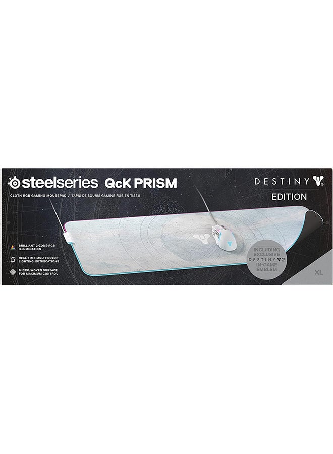 steelseries - SteelSeries QcK Prism - Destiny 2 Edition - Cloth Gaming Mouse Pad - 2-Zone RGB Illumination - Optimized For Gaming Sensors - Size XL - Image 1
