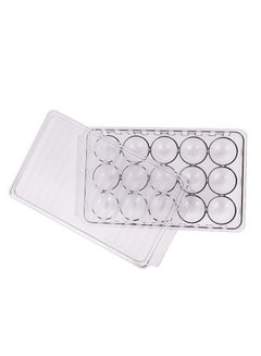 Royalford Egg Storage Container Holds 15 Eggs Transparent Polystyrene Organizer With 3 Rows And 5 Columns Suitable To Store In Most Refrigerator Black 28.5x17x7cm  - Image 4