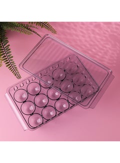 Royalford Egg Storage Container Holds 15 Eggs Transparent Polystyrene Organizer With 3 Rows And 5 Columns Suitable To Store In Most Refrigerator Black 28.5x17x7cm  - Image 5