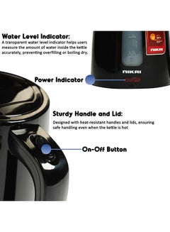 1.7 Liter Cordless Kettle 1850-2200 Watts, Auto Shutoff, Boil Dry Protection, Water Gauge, Light Indicator, 360 Degree Rotation Base 1.7 L 2200 W NK220AX Black - pnsku/N53394360A/45/_/1705251085/92754147-f15d-445c-9ac4-a55a2e80fbeb