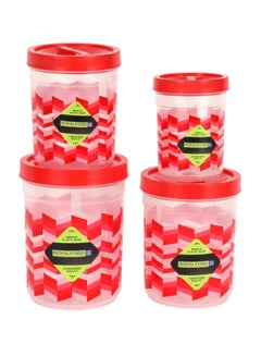 Royalford Plastic Container, 4pcs Set of Storage Jar, RF11035 | Leak-Proof Meal Prep Containers | Reusable, Portable & Long-Lasting Design | Keeps Food Fresh Assorted Color  - Image 4