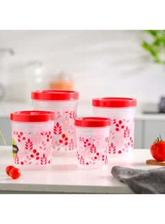Royalford Plastic Container, 4pcs Set of Storage Jar, RF11035 | Leak-Proof Meal Prep Containers | Reusable, Portable & Long-Lasting Design | Keeps Food Fresh Assorted Color  - Image 3